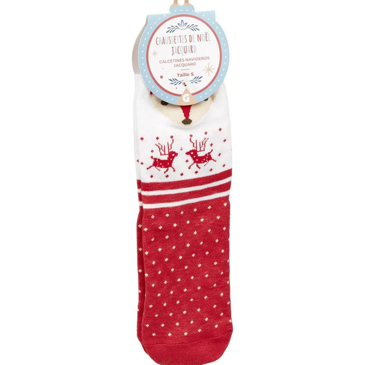 Paire de chaussettes de Noël jacquard Taille S-Gifi Online