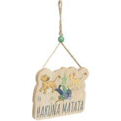 Pancarte à suspendre Disney Le Roi Lion bois 28xH16cm-Gifi Outlet