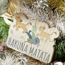 Pancarte à suspendre Disney Le Roi Lion bois 28xH16cm-Gifi Outlet