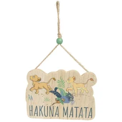 Pancarte à suspendre Disney Le Roi Lion bois 28xH16cm-Gifi Outlet