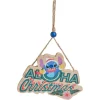 Pancarte Disney Stitch à suspendre Aloha Christmas en bois L16xH25cm-Gifi Clearance