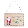 Pancarte en bois Père Noël Merry Christmas à suspendre 20x30cm-Gifi New