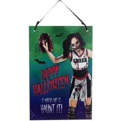 Pancarte Halloween bal de promo zombie à suspendre métal-Gifi Sale