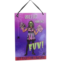 Pancarte Halloween bal de promo zombie à suspendre métal-Gifi Sale