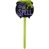 Pancarte jardin bois Halloween inscription Stop by for a spell H82,5cm-Gifi