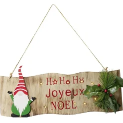 Pancarte lumineuse Joyeux Noël 11 LED blanc chaud H14 cm-Gifi Clearance