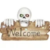 Pancarte squelette LED Halloween inscription Welcome lumineux sonore-Gifi Clearance