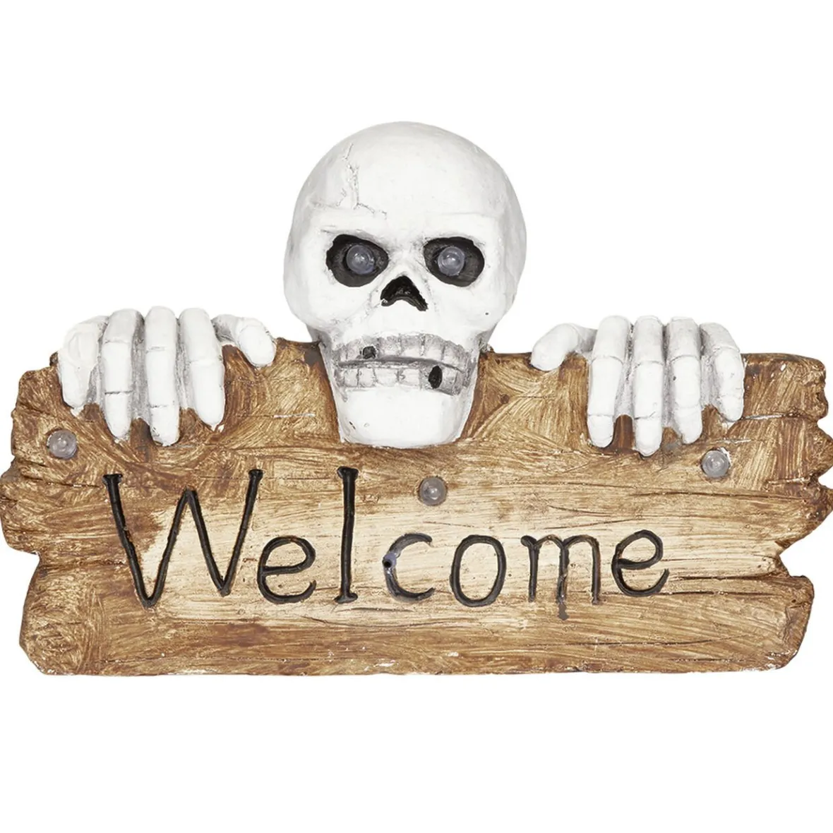 Pancarte squelette LED Halloween inscription Welcome lumineux sonore-Gifi Clearance