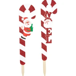 Pancarte sucre d’orge Noël à planter-Gifi Discount