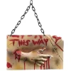 Panneau à suspendre Halloween This way main coupée ensanglantée-Gifi New