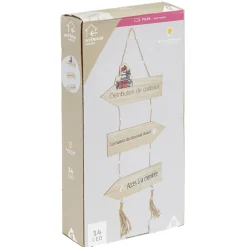 Panneau directionnel lumineux de Noël en bois-Gifi Online