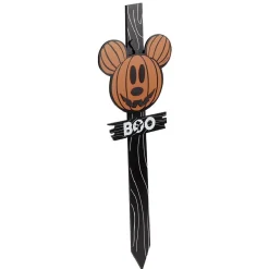 Panneau en bois Disney inscription BOO tête Mickey orange 23,5x2xH80cm-Gifi Online