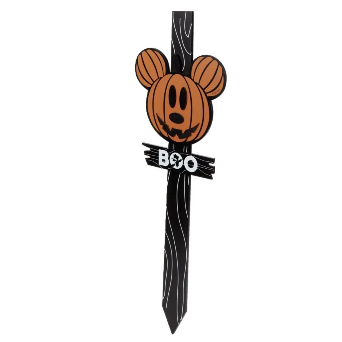 Panneau en bois Disney inscription BOO tête Mickey orange 23,5x2xH80cm-Gifi Online
