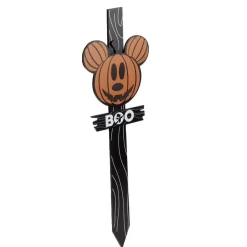 Panneau en bois Disney inscription BOO tête Mickey orange 23,5x2xH80cm-Gifi Online