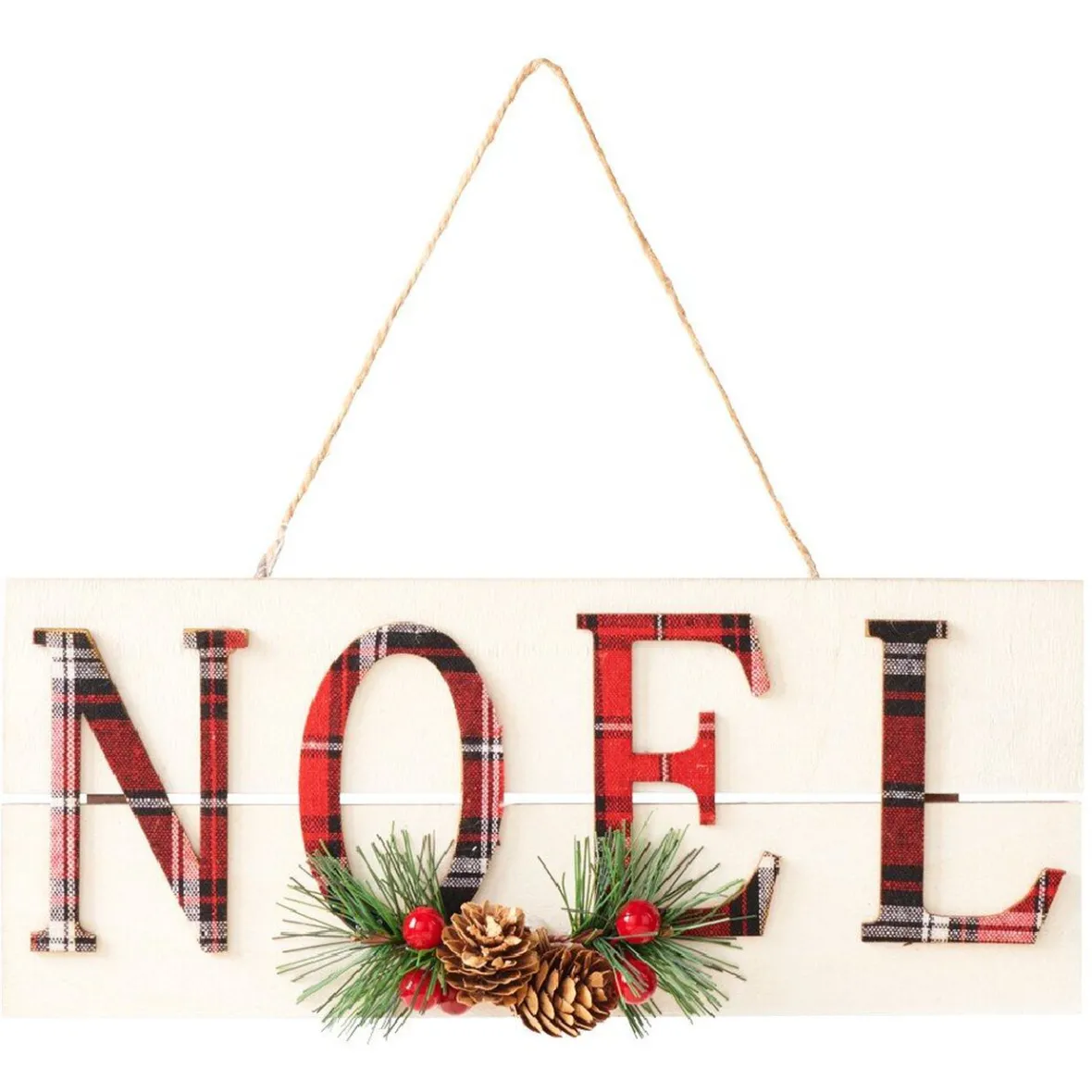 Panneau en bois Noël à suspendre-Gifi