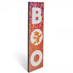 Panneau lumineux Disney inscription BOO blanc et orange 31x3,5xH110cm-Gifi Outlet