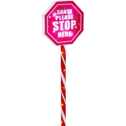 Panneau lumineux Joyeux Noël à planter 15LED blanc chaud H66cm-Gifi Clearance