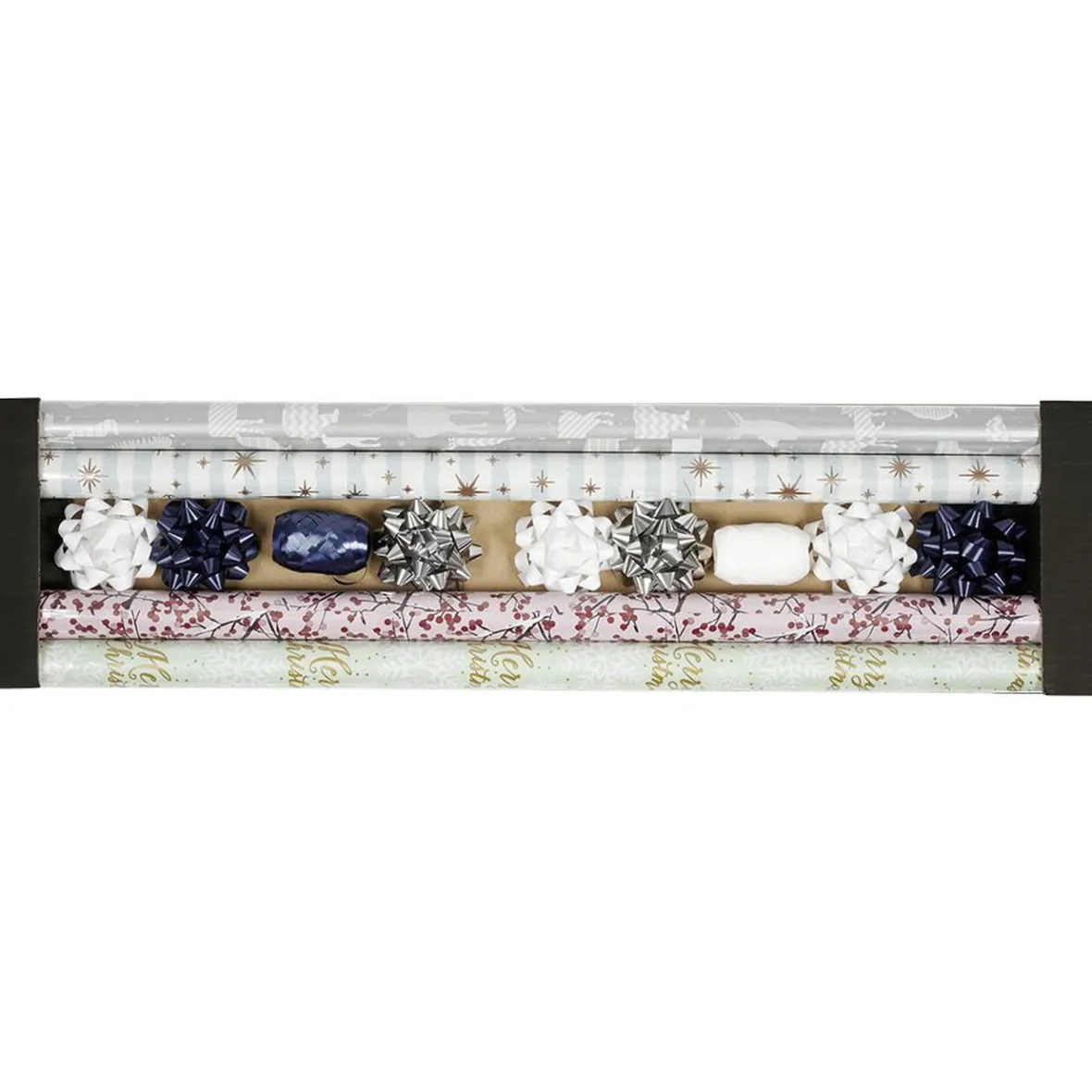 Papier cadeau de Noël jardin d'Hiver L200X70 cm x4-Gifi Outlet