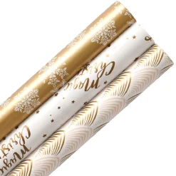 Papier cadeau Noël doré-Gifi Discount