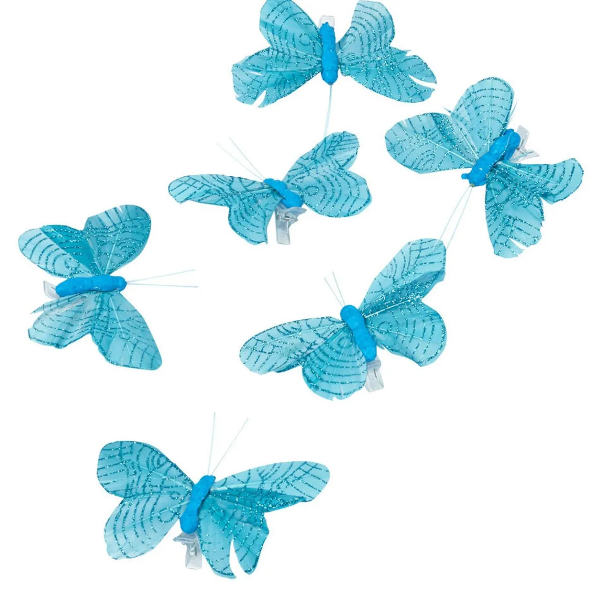 Papillon bleu turquoise x6-Gifi Best