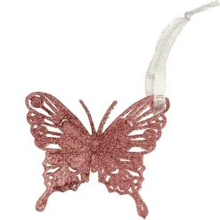 Papillon de Noël pailleté à suspendre 8xH10cm-Gifi