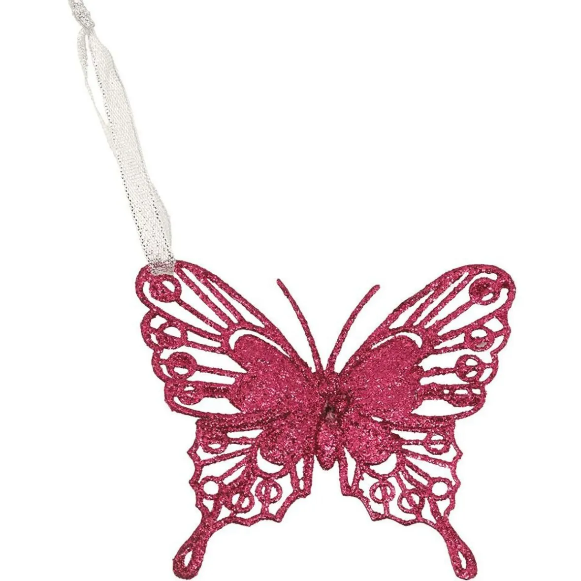 Papillon de Noël pailleté à suspendre 8xH10cm-Gifi