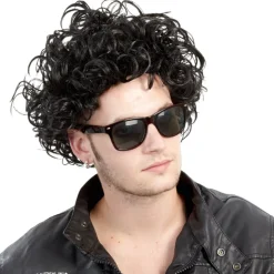 Perruque cheveux bouclés noirs-Gifi Sale