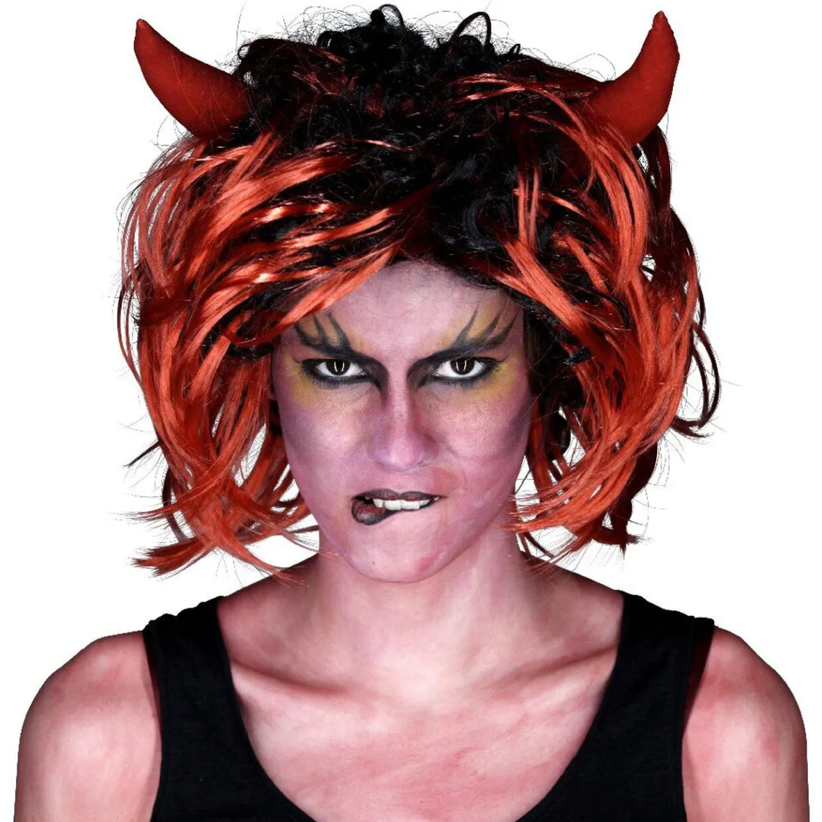 Perruque corne de diable adulte-Gifi Online
