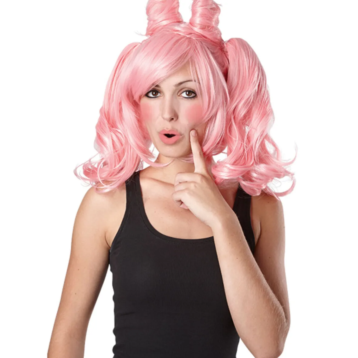 Perruque femme manga rose-Gifi Sale