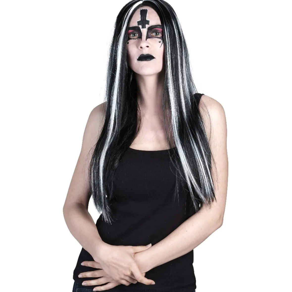 Perruque femme sorcière cheveux longs bicolore-Gifi Best