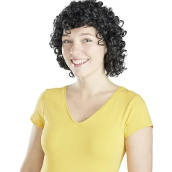 Perruque homme cheveux noirs bouclés-Gifi Online