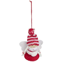 Personnage à suspendre rouge et blanc - Fille/Père Noël/Ange-Gifi New