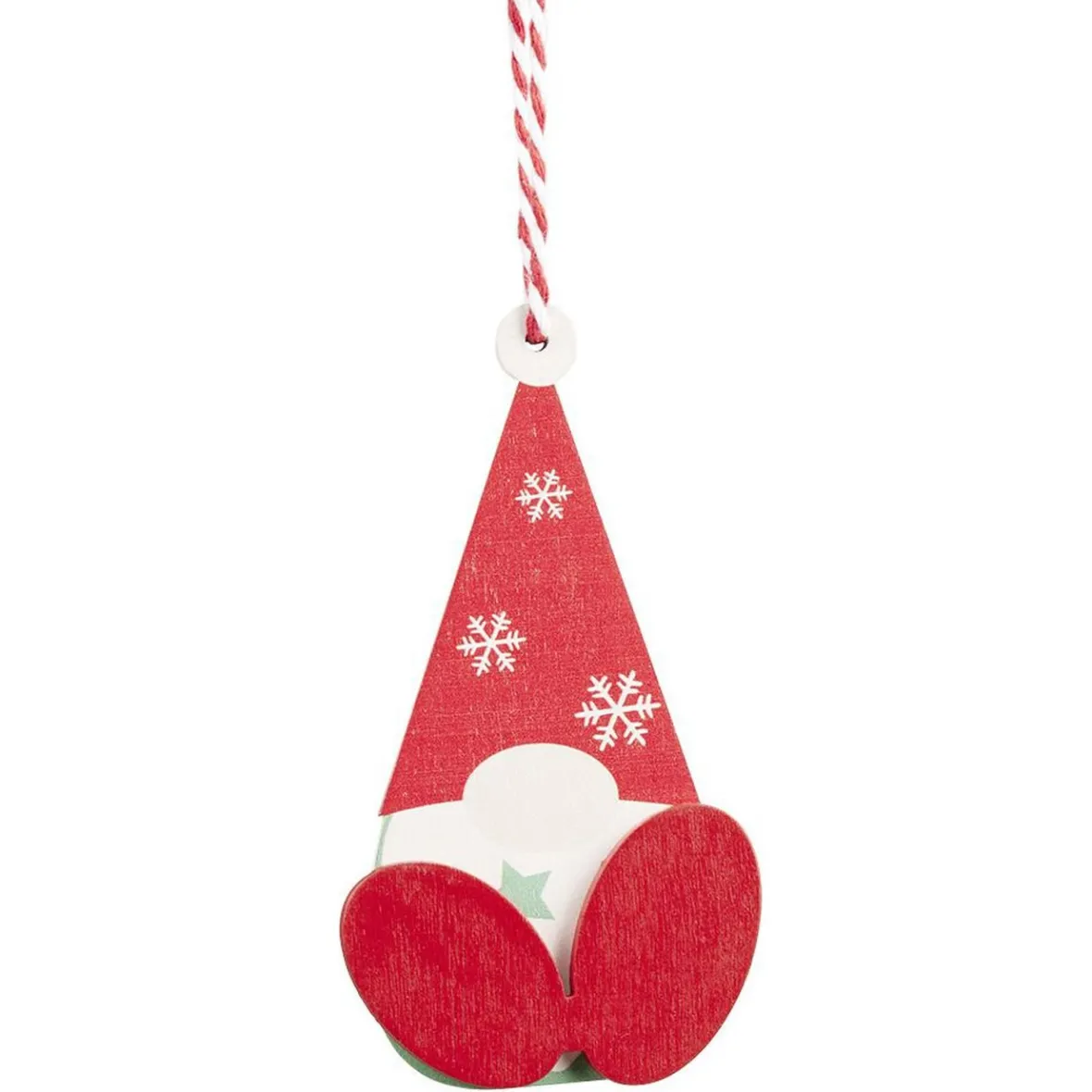 Personnage de Noël en bois à suspendre H9,5cm-Gifi Clearance