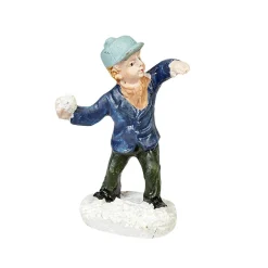 Personnage village de Noël enfant jette boule de neige-Gifi Best