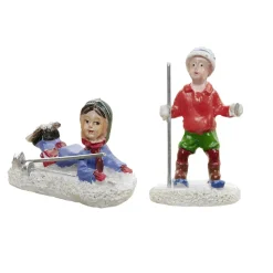 Personnage village de Noël enfant à ski-Gifi Hot