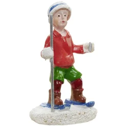 Personnage village de Noël enfant à ski-Gifi Hot