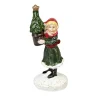 Personnage village de Noël fillette avec sapin dans les mains-Gifi Best