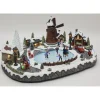 Petit village animé patinoire Noël-Gifi New