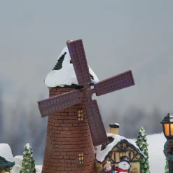 Petit village animé patinoire Noël-Gifi New