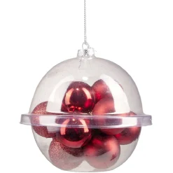 Petite boule de Noël polystyrène rouge Ø3cm x12-Gifi Discount