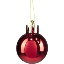 Petite boule de Noël polystyrène rouge Ø3cm x12-Gifi Discount