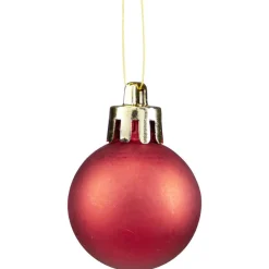 Petite boule de Noël polystyrène rouge Ø3cm x12-Gifi Discount