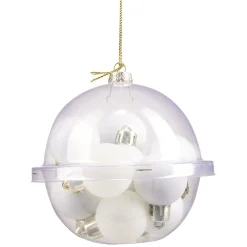 Petite boule de Noël polystyrène blanc Ø3cm x12-Gifi Outlet