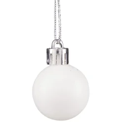 Petite boule de Noël polystyrène blanc Ø3cm x12-Gifi Outlet