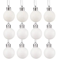 Petite boule de Noël polystyrène blanc Ø3cm x12-Gifi Outlet