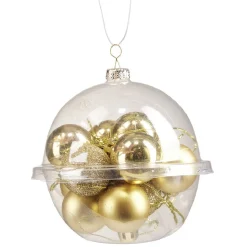 Petite boule de Noël polystyrène doré Ø3cm x12-Gifi Clearance