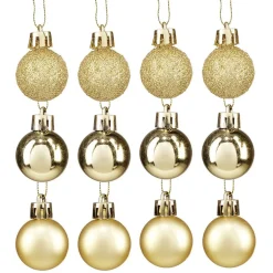 Petite boule de Noël polystyrène doré Ø3cm x12-Gifi Clearance