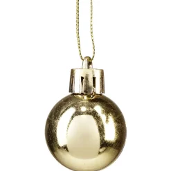 Petite boule de Noël polystyrène doré Ø3cm x12-Gifi Clearance