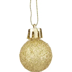 Petite boule de Noël polystyrène doré Ø3cm x12-Gifi Clearance