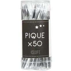 Pic apéritif argenté x50-Gifi Outlet